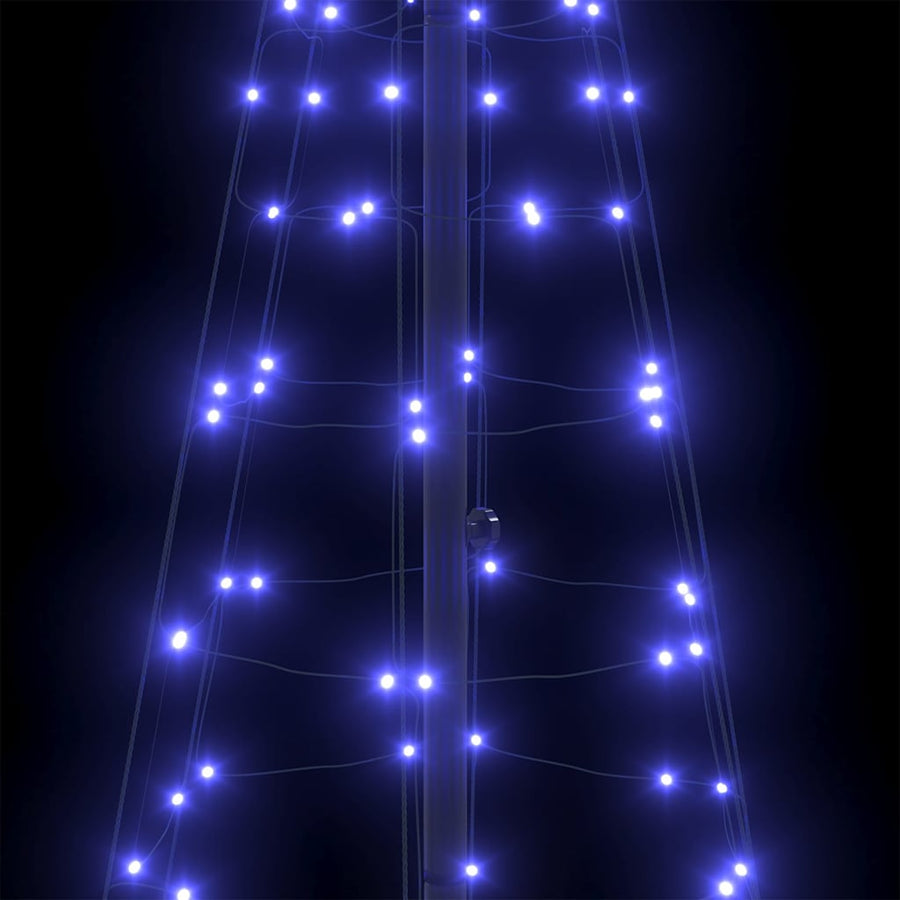 LED Kerstboom met 390 LED met grondpennen Blauw 250 cm IJzer