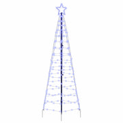 LED Kerstboom 250 cm blauw met grondspiesjes