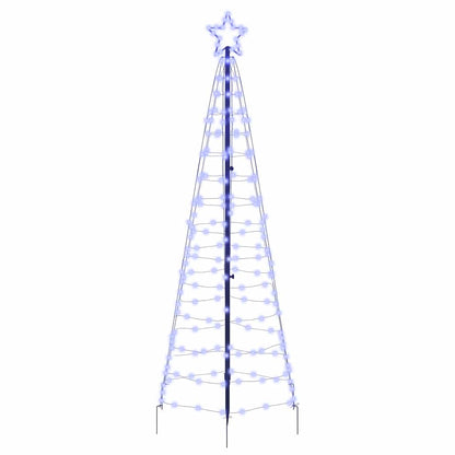 LED Kerstboom met 390 LED met grondpennen Blauw 250 cm IJzer