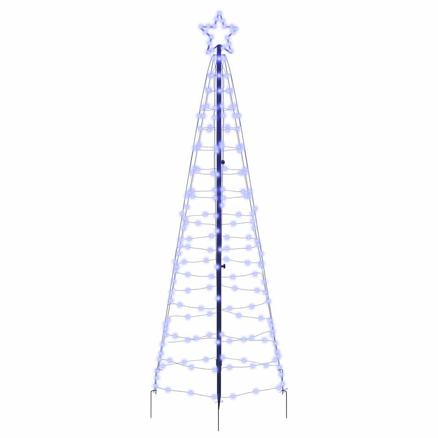 LED Kerstboom met 390 LED met grondpennen Blauw 250 cm IJzer