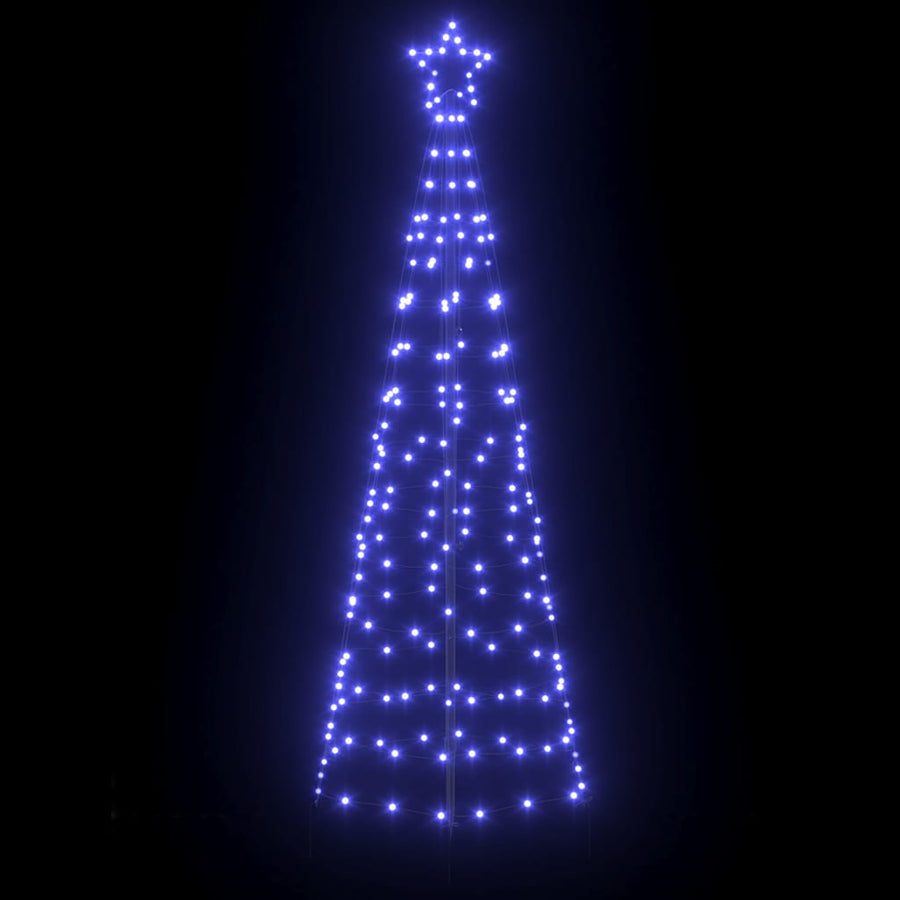 LED Kerstboom met 390 LED met grondpennen Blauw 250 cm IJzer