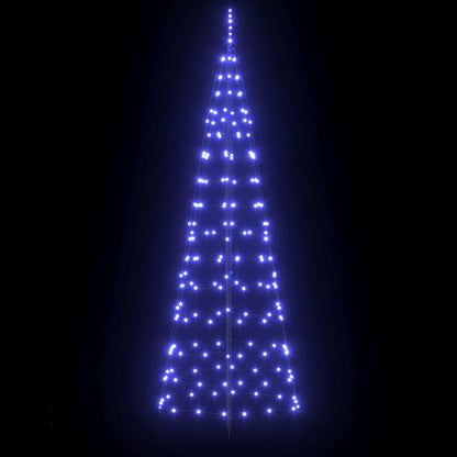 LED Kerstboom met 390 LED met grondpennen Blauw 250 cm IJzer