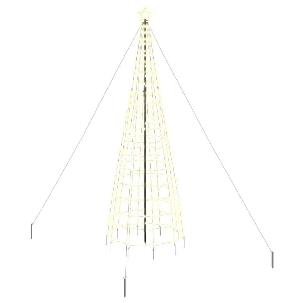 LED Kerstboom met 800 LED met grondpennen Warmwit 400 cm IJzer