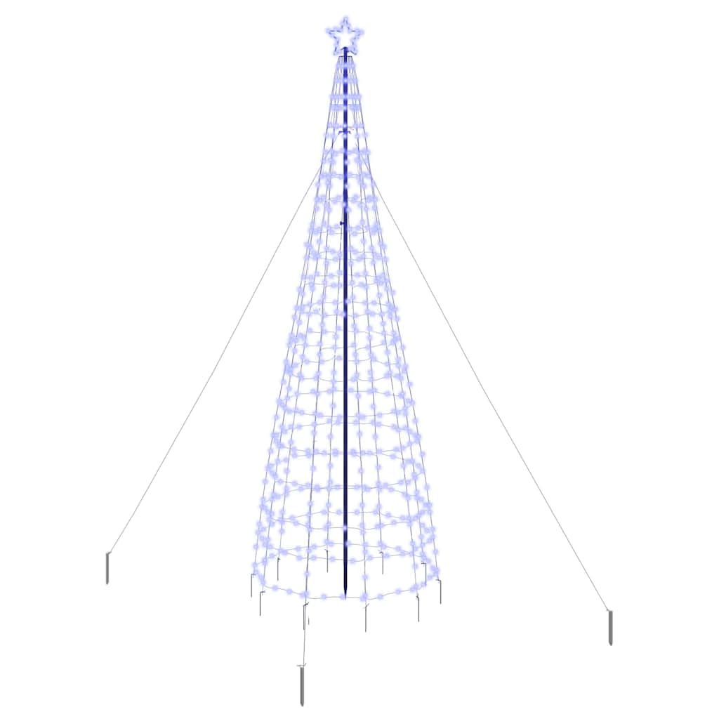 LED Kerstboom met 800 LED met grondpennen Blauw 400 cm IJzer