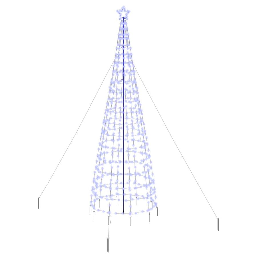 LED Kerstboom met 800 LED met grondpennen Blauw 400 cm IJzer
