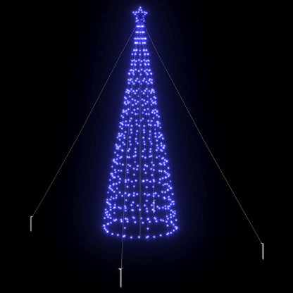 LED Kerstboom met 800 LED met grondpennen Blauw 400 cm IJzer