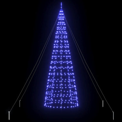LED Kerstboom met 800 LED met grondpennen Blauw 400 cm IJzer