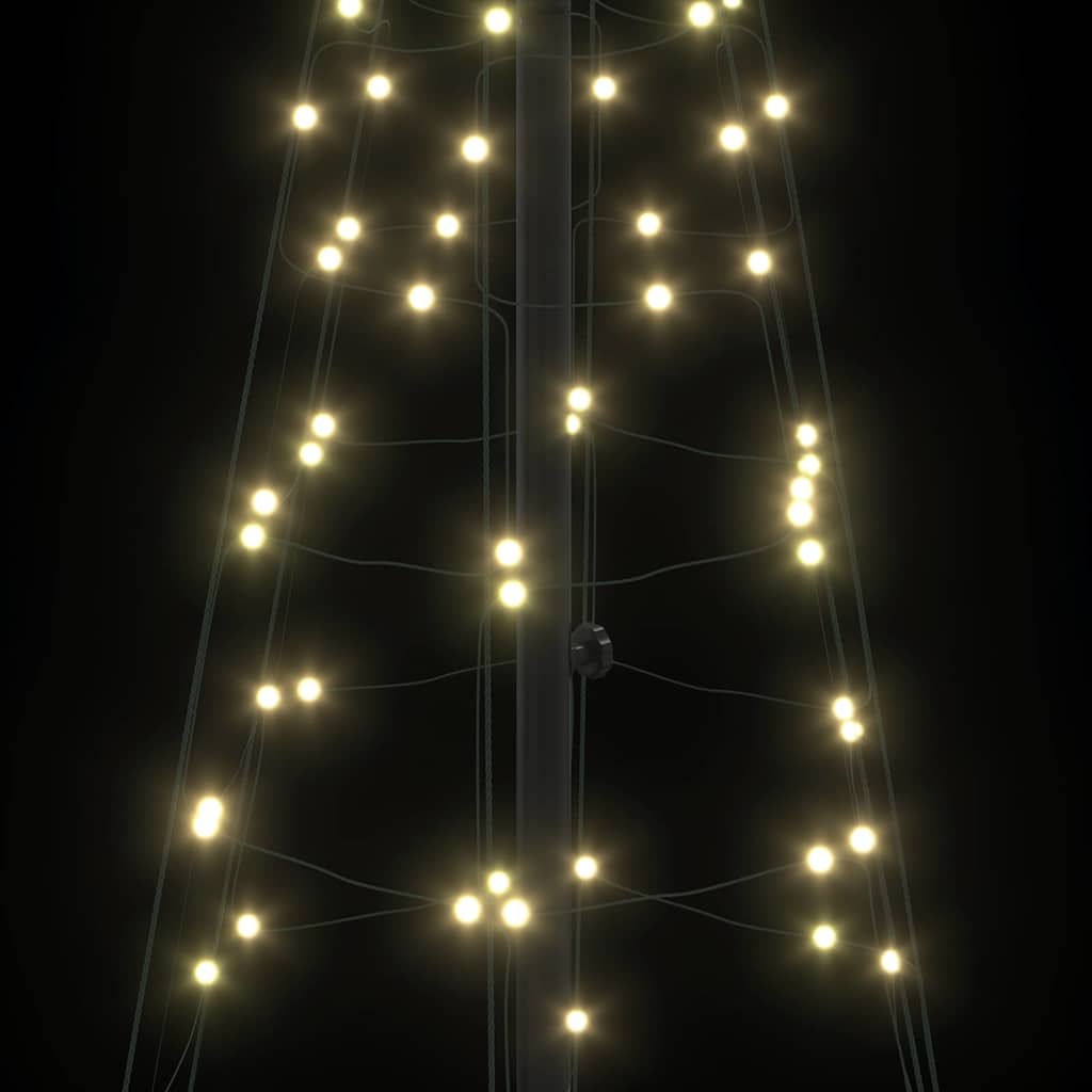 LED Kerstboom met 390 LED met grondpennen Warmwit 250 cm IJzer