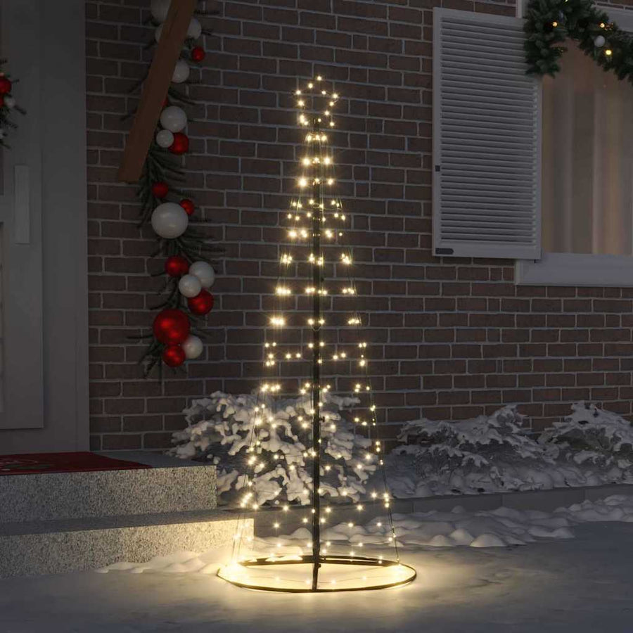 LED Kerstboom met 390 LED met grondpennen Warmwit 250 cm IJzer