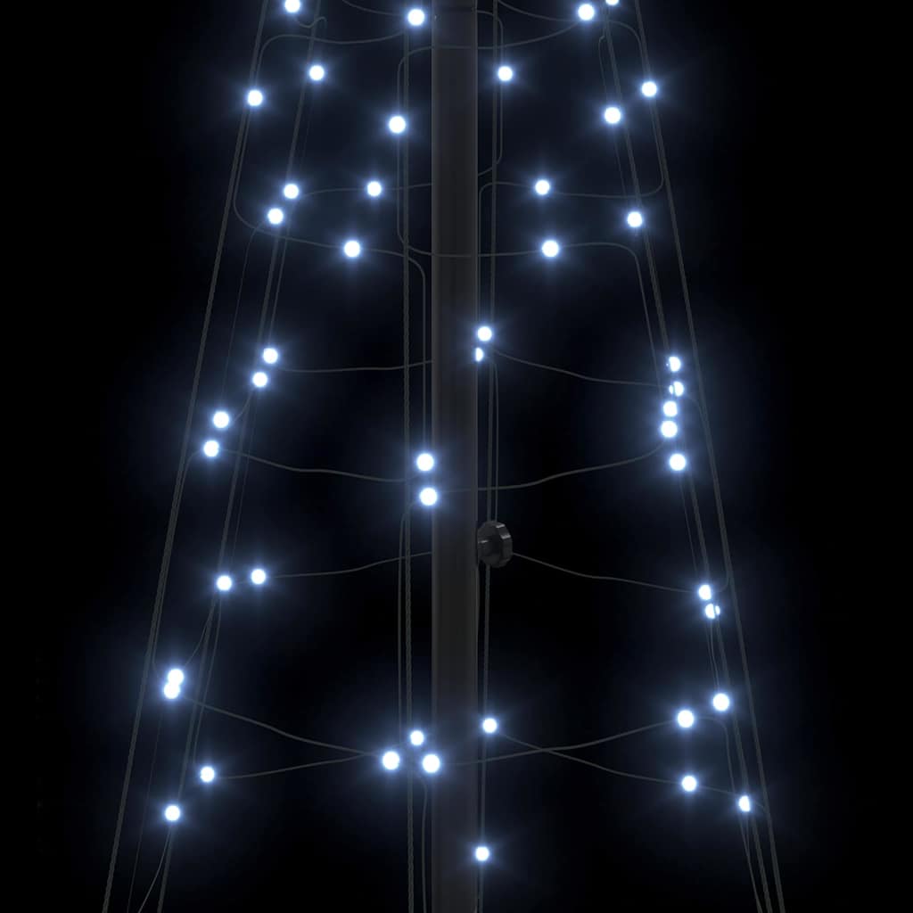 LED Kerstboom met 390 LED met grondpennen Koudwit 250 cm IJzer