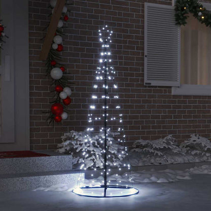 LED Kerstboom met 390 LED met grondpennen Koudwit 250 cm IJzer