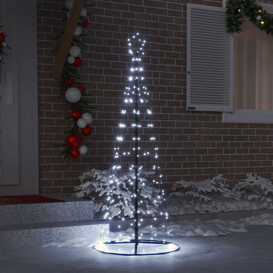 LED Kerstboom met 390 LED met grondpennen Koudwit 250 cm IJzer
