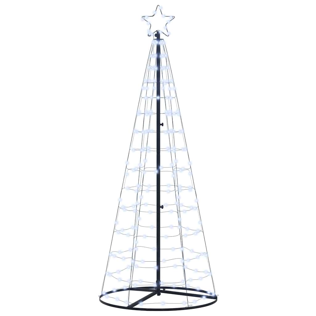LED Kerstboom met 390 LED met grondpennen Koudwit 250 cm IJzer