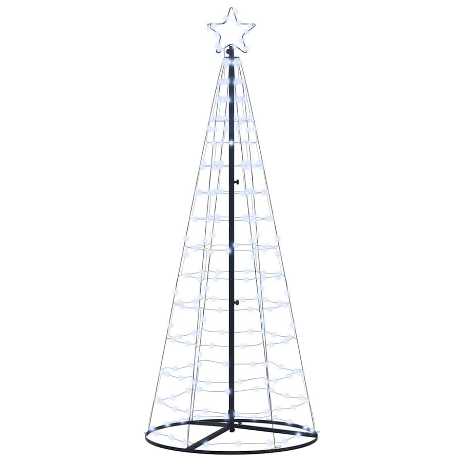 LED Kerstboom met 390 LED met grondpennen Koudwit 250 cm IJzer