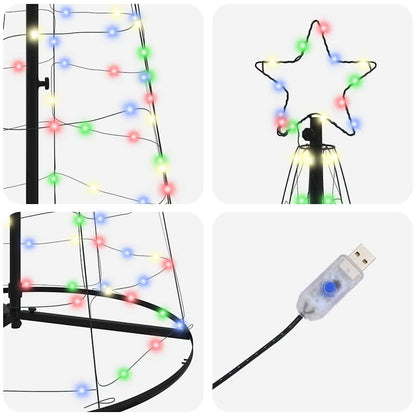 LED Kerstboom met 390 LED met standaard Multikleur 250 cm IJzer