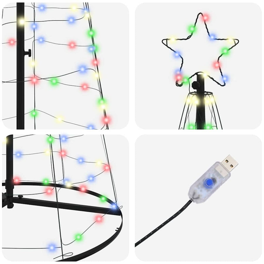 LED Kerstboom met 390 LED met standaard Multikleur 250 cm IJzer