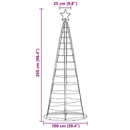 LED Kerstboom met 390 LED met standaard Multikleur 250 cm IJzer