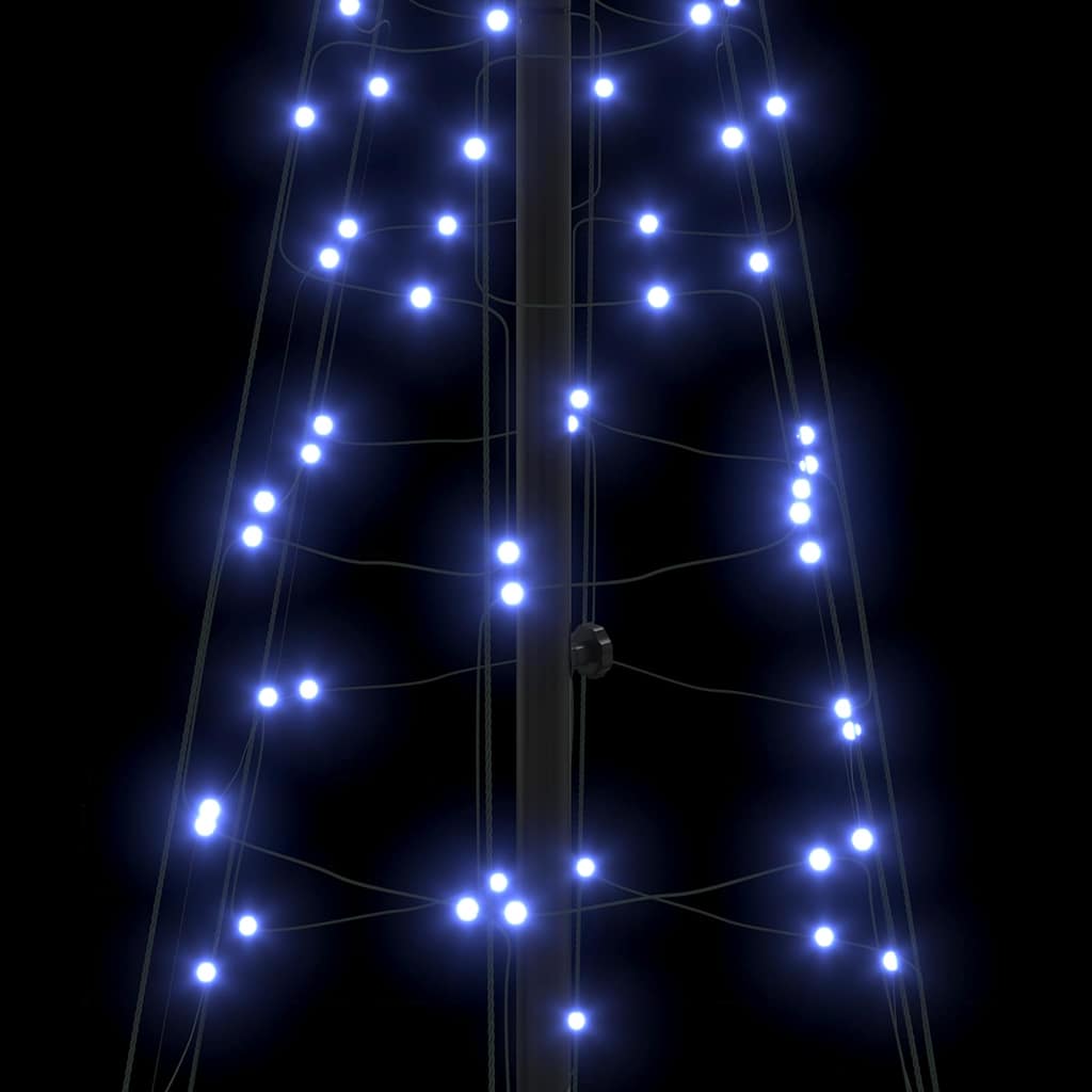 LED Kerstboom met 390 LED met grondpennen Blauw 250 cm IJzer