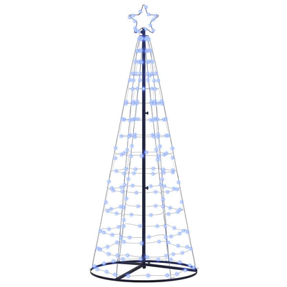 LED Kerstboom met 390 LED met grondpennen Blauw 250 cm IJzer