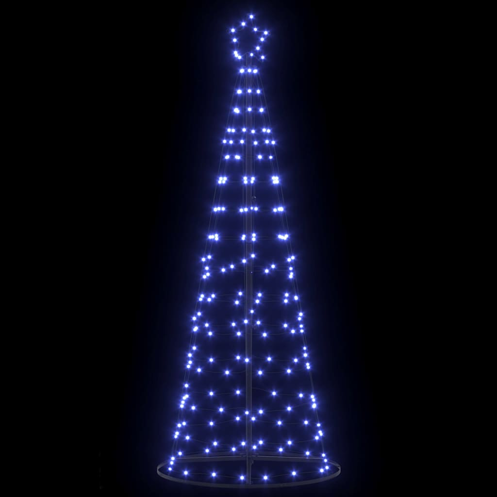 LED Kerstboom met 390 LED met grondpennen Blauw 250 cm IJzer