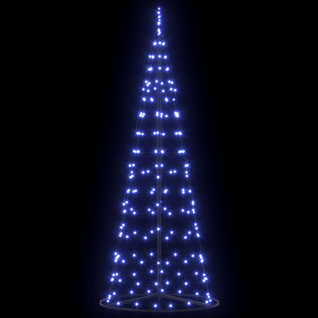 LED Kerstboom met 390 LED met grondpennen Blauw 250 cm IJzer