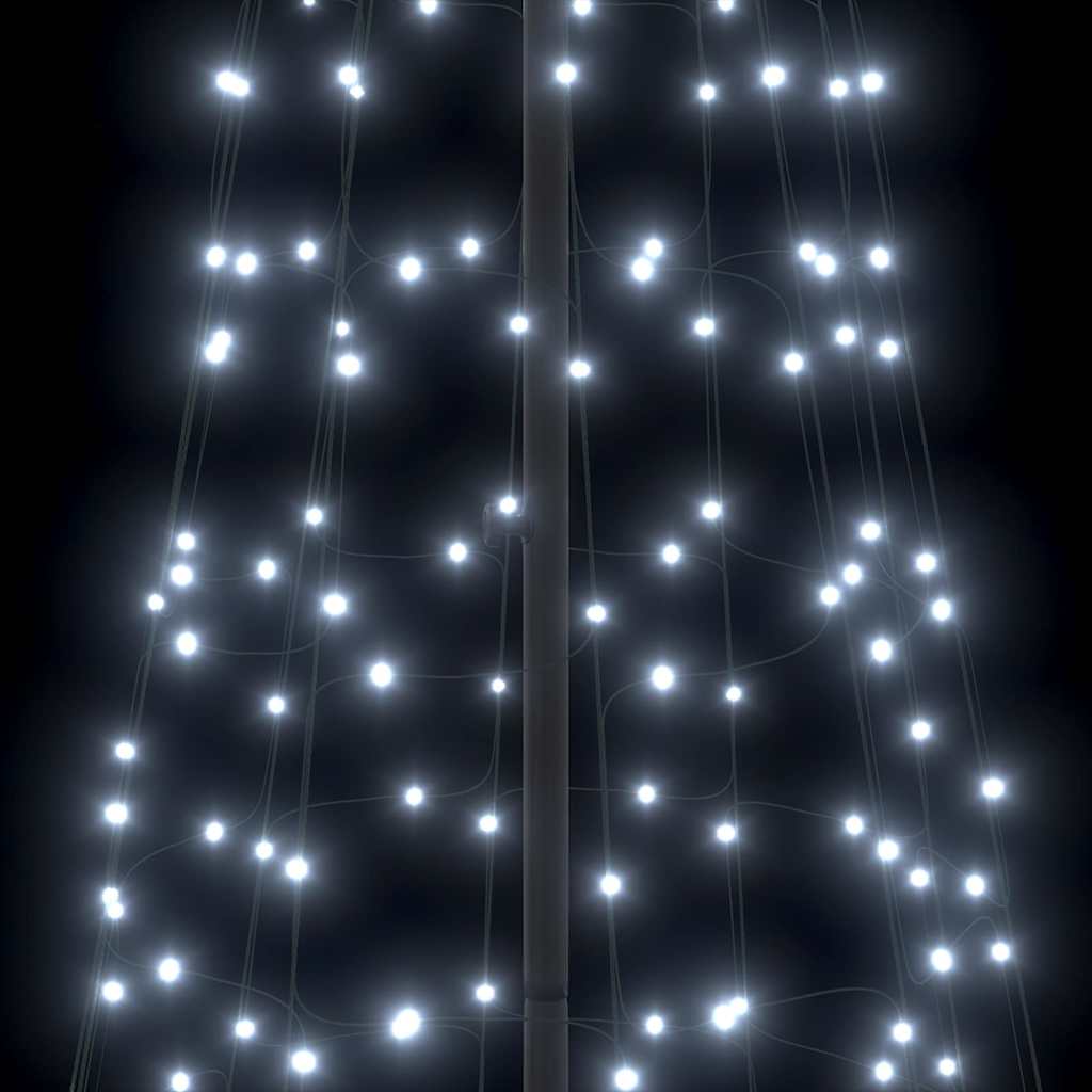 LED Kerstboom met 800 LED met grondpennen Koudwit 400 cm IJzer