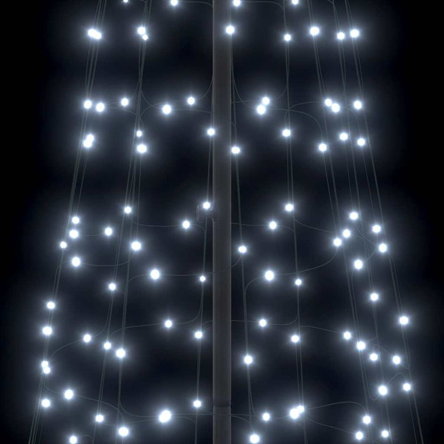 LED Kerstboom met 800 LED met grondpennen Koudwit 400 cm IJzer