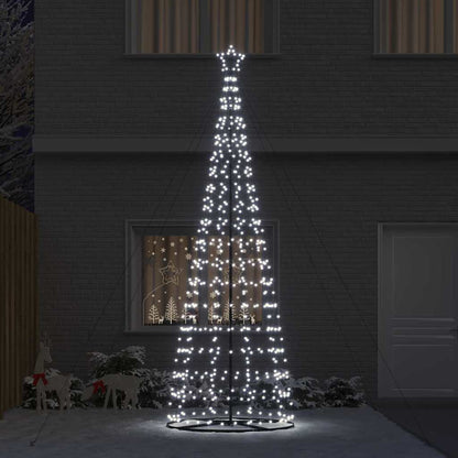 LED Kerstboom met 800 LED met grondpennen Koudwit 400 cm IJzer