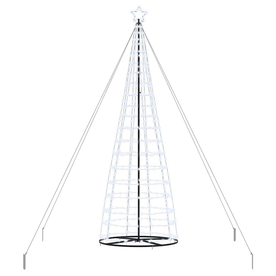 LED Kerstboom met 800 LED met grondpennen Koudwit 400 cm IJzer