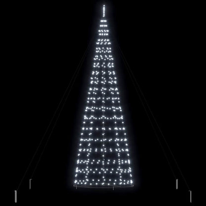 LED Kerstboom met 800 LED met grondpennen Koudwit 400 cm IJzer