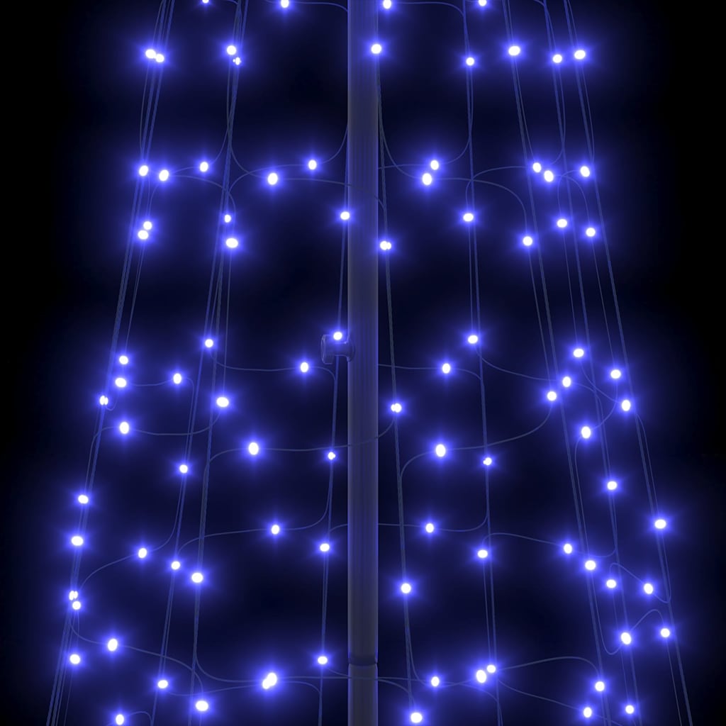 LED Kerstboom EKENAS 400 cm 800 LED's Blauw Staal Blauw