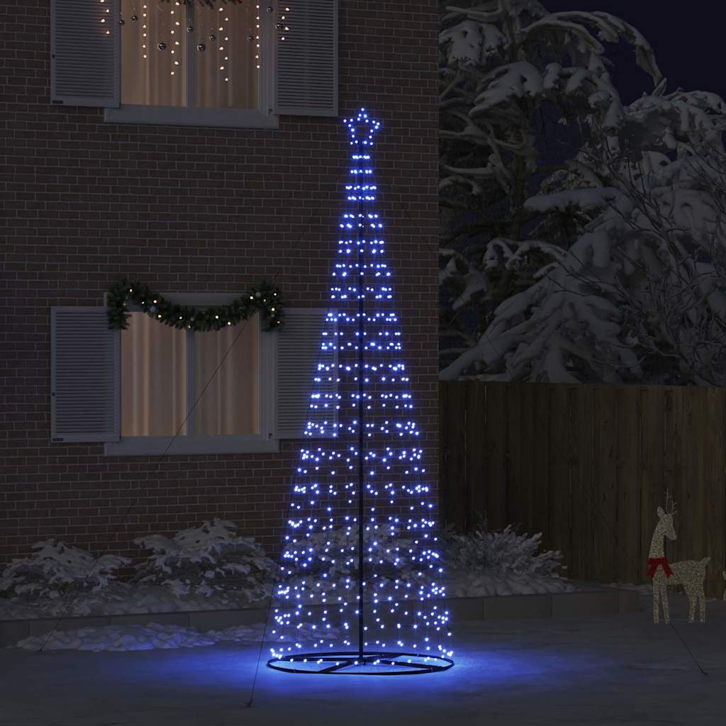 LED Kerstboom EKENAS 400 cm 800 LED's Blauw Staal Blauw