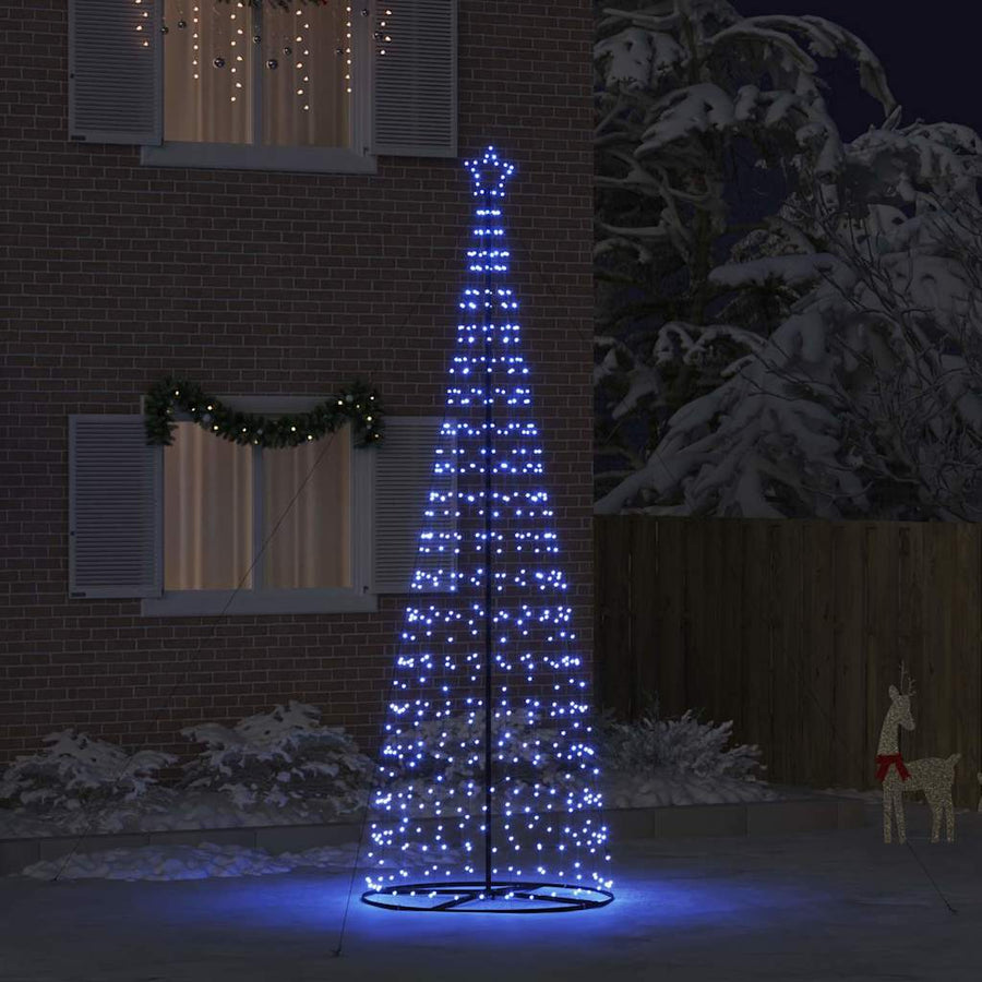 LED Kerstboom EKENAS 400 cm 800 LED's Blauw Staal Blauw