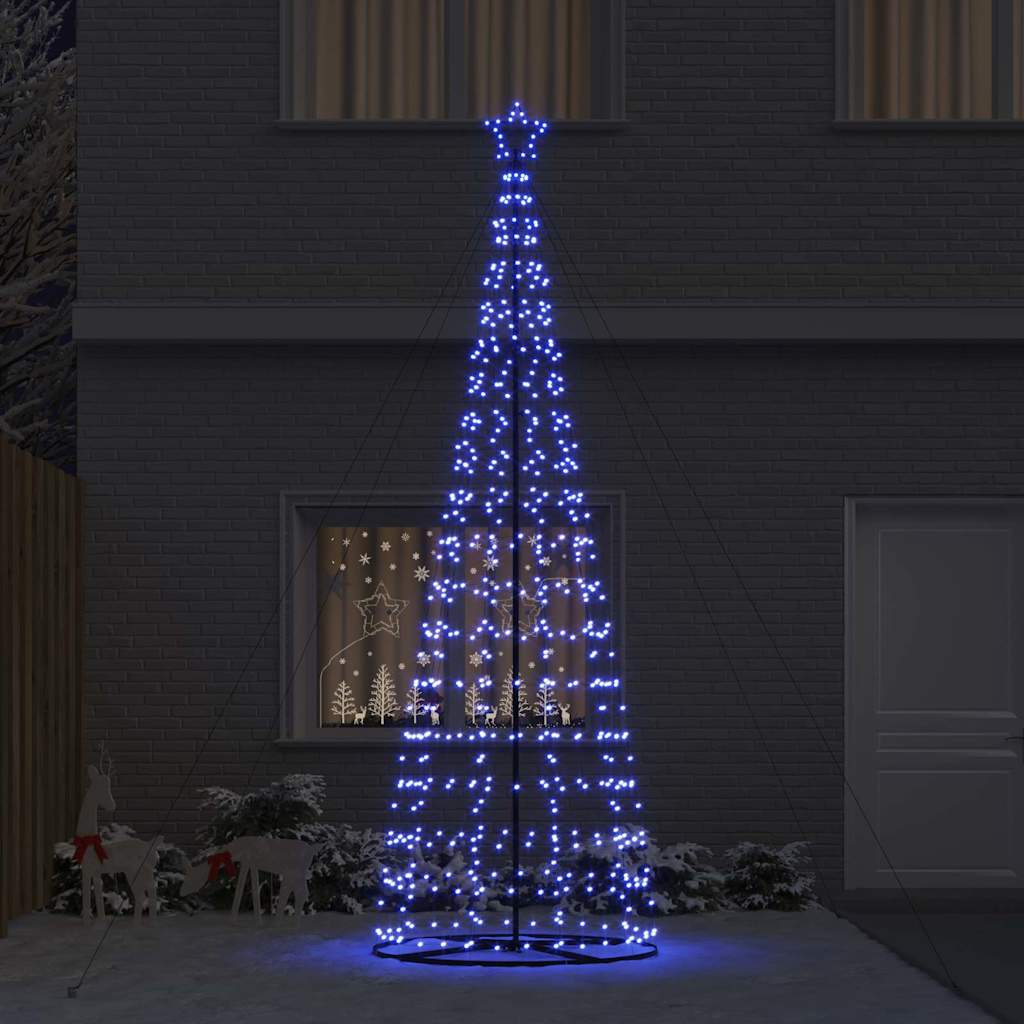 LED Kerstboom EKENAS 400 cm 800 LED's Blauw Staal Blauw