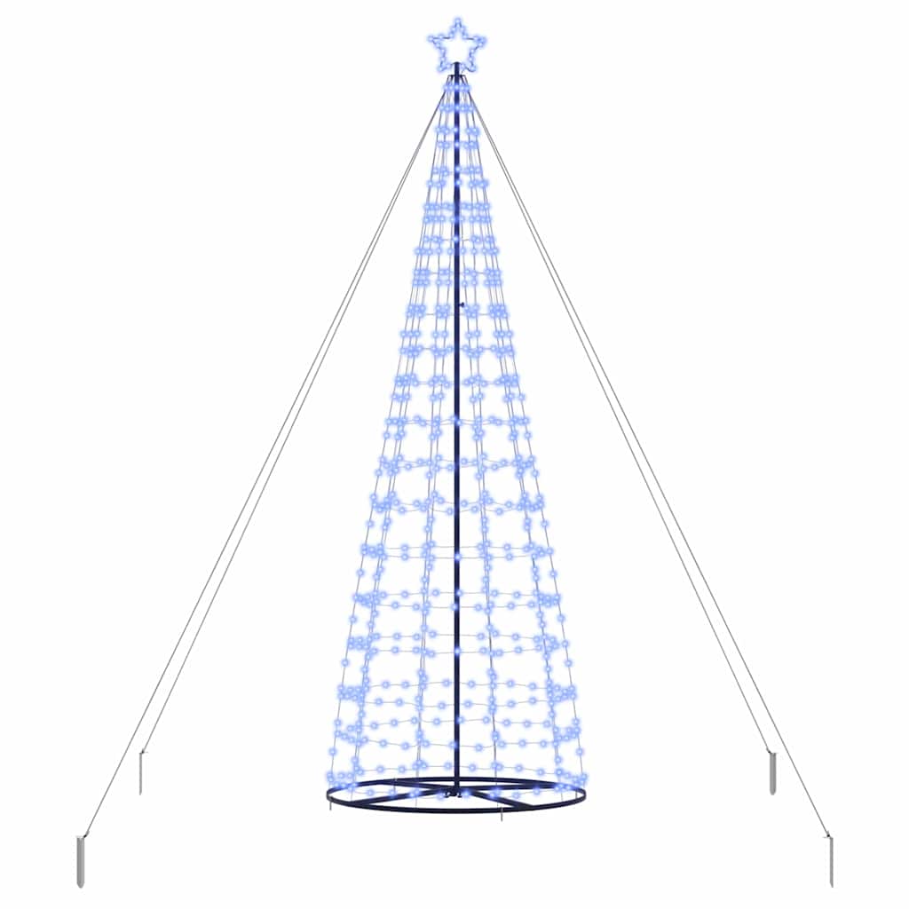 LED Kerstboom EKENAS 400 cm 800 LED's Blauw Staal Blauw