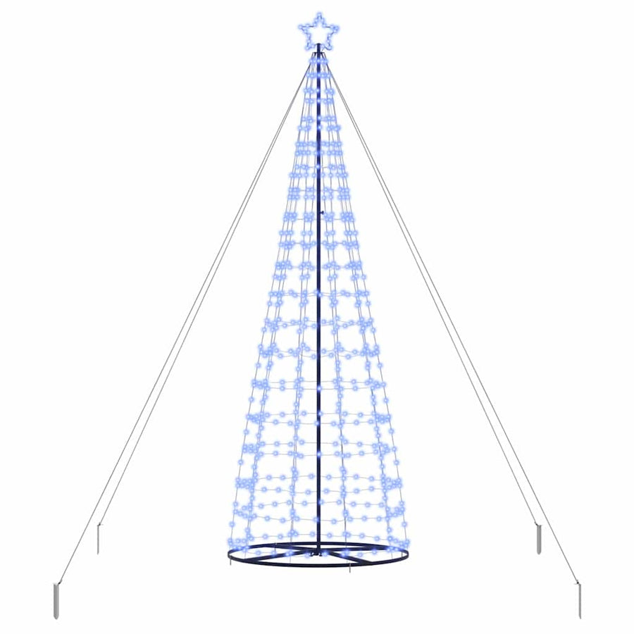 LED Kerstboom EKENAS 400 cm 800 LED's Blauw Staal Blauw
