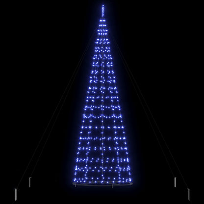 LED Kerstboom EKENAS 400 cm 800 LED's Blauw Staal Blauw