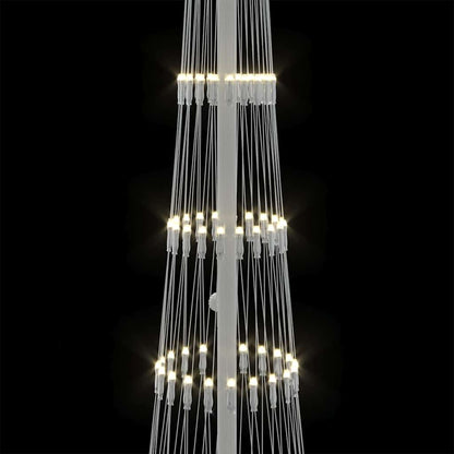 LED Kerstboom met 230 LED Warmwit 138.5 x 138.5 x 399 cm Metaal