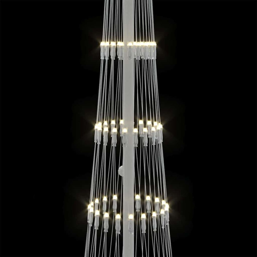 LED Kerstboom met 230 LED Warmwit 138.5 x 138.5 x 399 cm Metaal