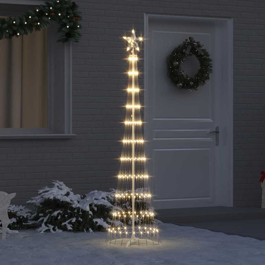 LED Kerstboom met 230 LED Warmwit 138.5 x 138.5 x 399 cm Metaal