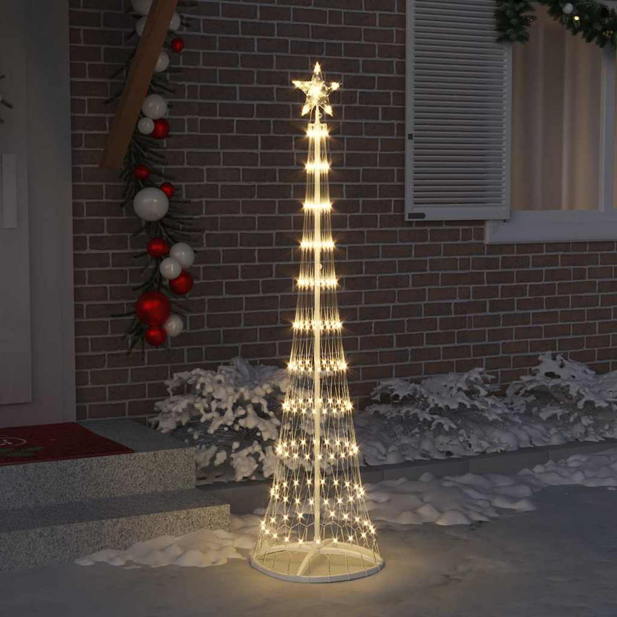 LED Kerstboom met 230 LED Warmwit 138.5 x 138.5 x 399 cm Metaal