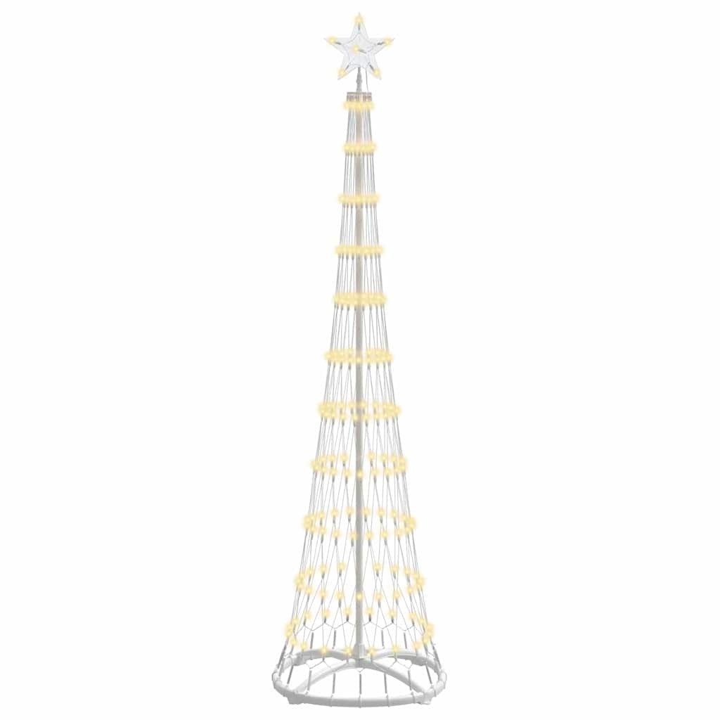 LED Kerstboom met 230 LED Warmwit 138.5 x 138.5 x 399 cm Metaal