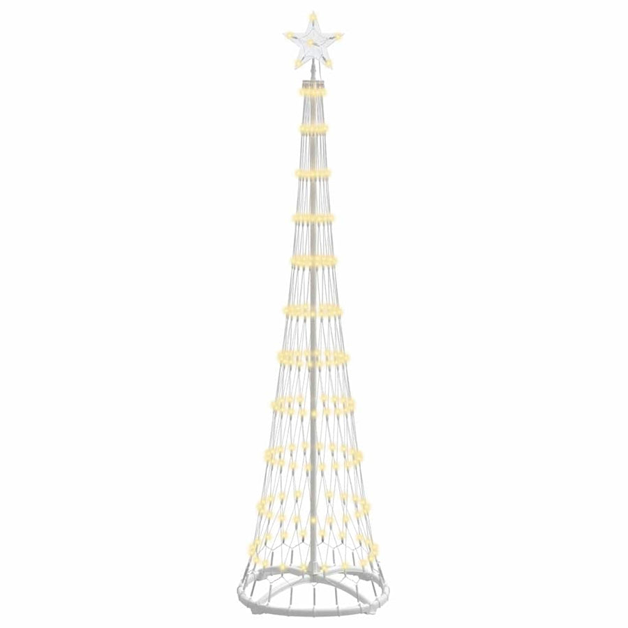 LED Kerstboom met 230 LED Warmwit 138.5 x 138.5 x 399 cm Metaal