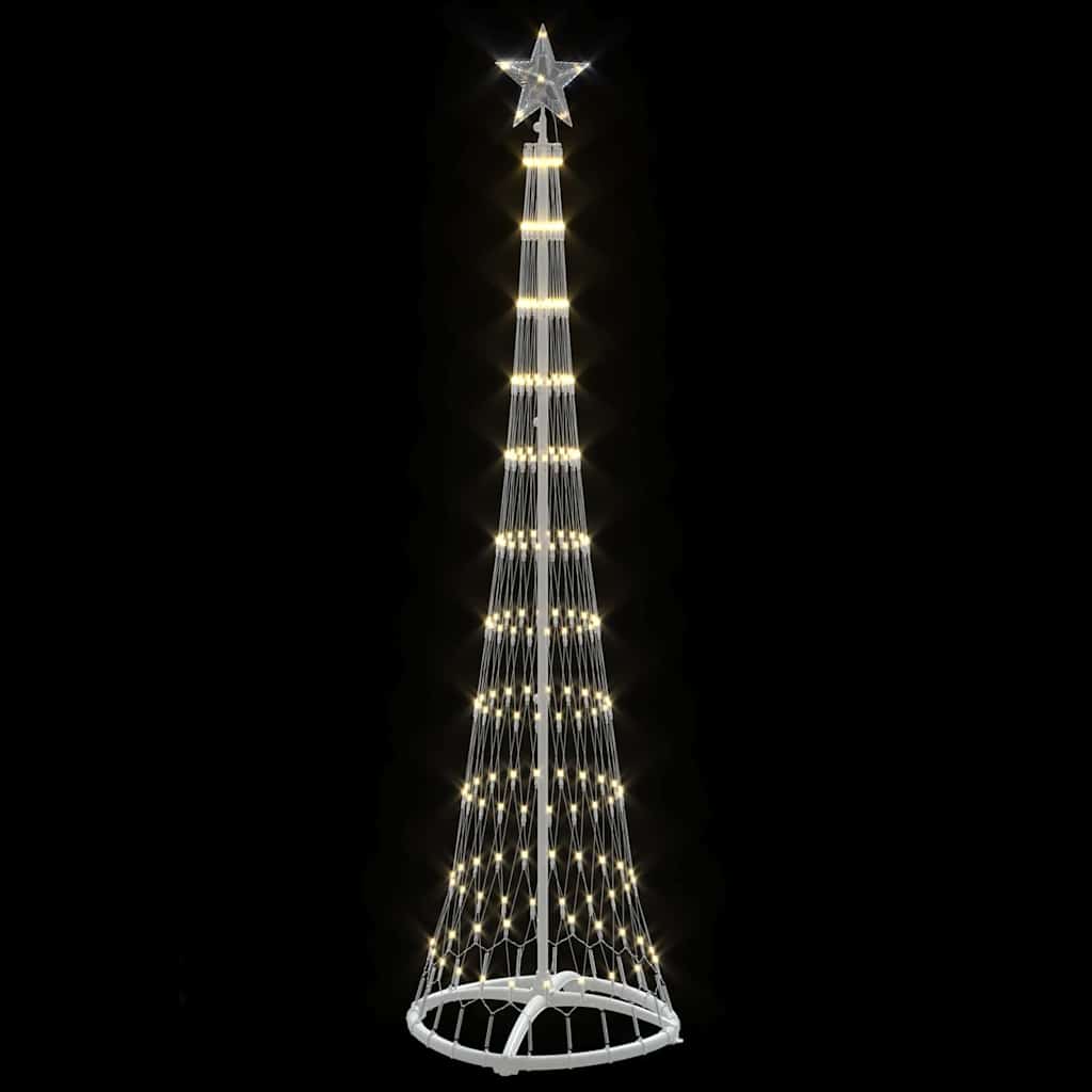 LED Kerstboom met 230 LED Warmwit 138.5 x 138.5 x 399 cm Metaal