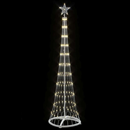 LED Kerstboom met 230 LED Warmwit 138.5 x 138.5 x 399 cm Metaal