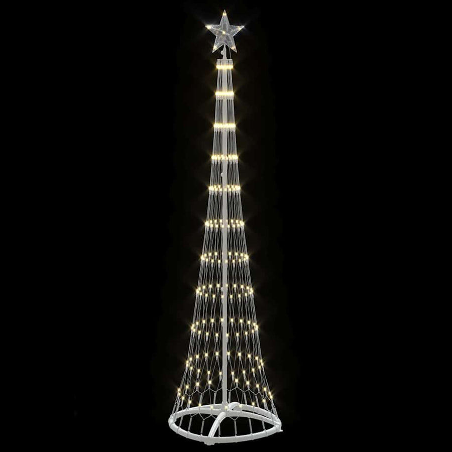 LED Kerstboom met 230 LED Warmwit 138.5 x 138.5 x 399 cm Metaal