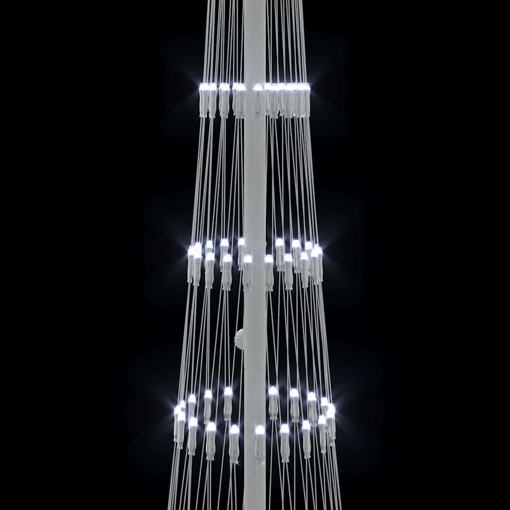 LED Kerstboom met 230 LED Koudwit 138.5 x 138.5 x 399 cm Metaal
