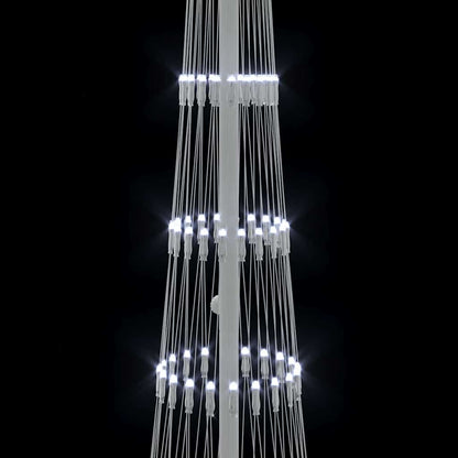 LED Kerstboom met 230 LED Koudwit 138.5 x 138.5 x 399 cm Metaal