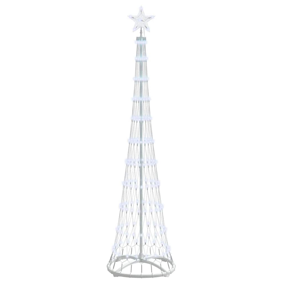 LED Kerstboom met 230 LED Koudwit 138.5 x 138.5 x 399 cm Metaal