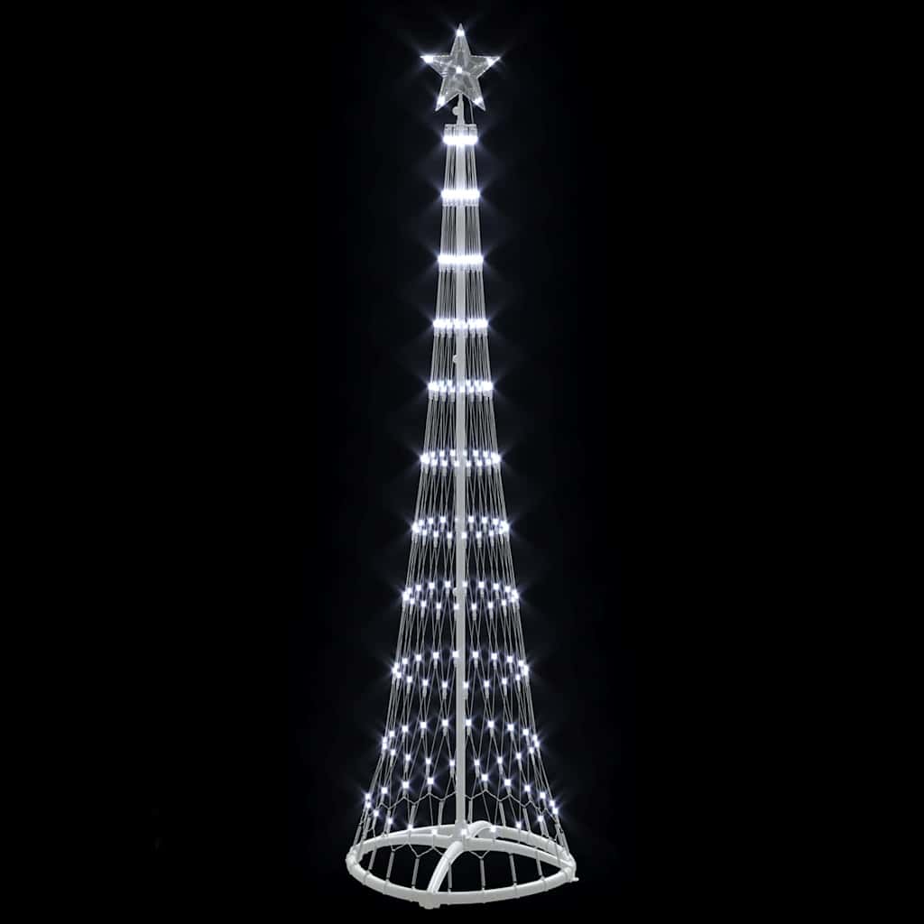 LED Kerstboom met 230 LED Koudwit 138.5 x 138.5 x 399 cm Metaal